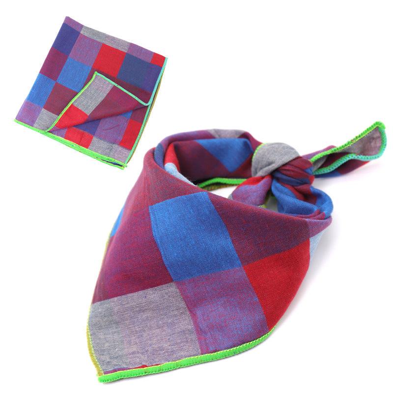 Fashionable Double Sided Cotton Pet Scarf-14