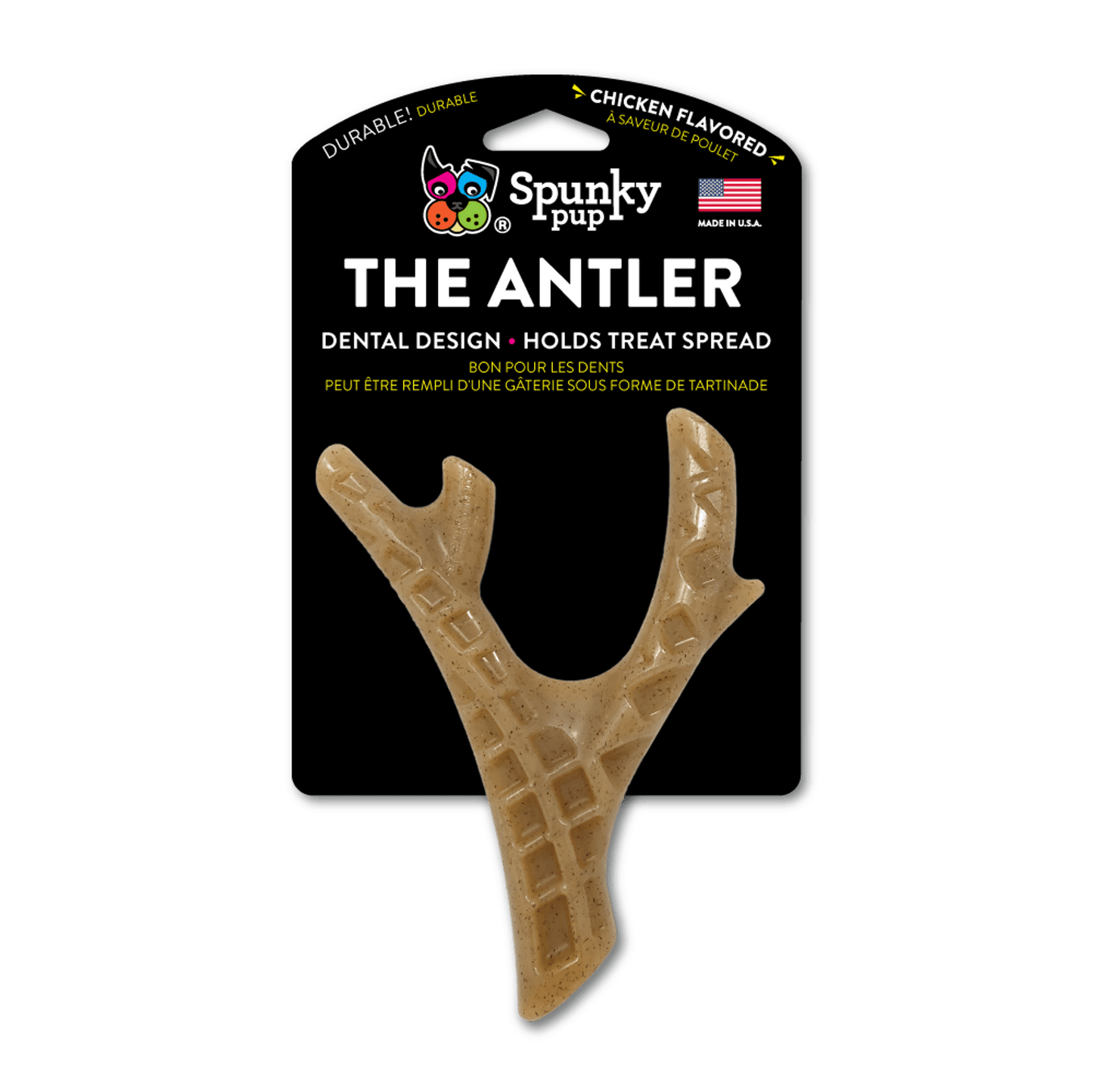 Spunky Pup Chicken Flavour Antler Chew Toy-2