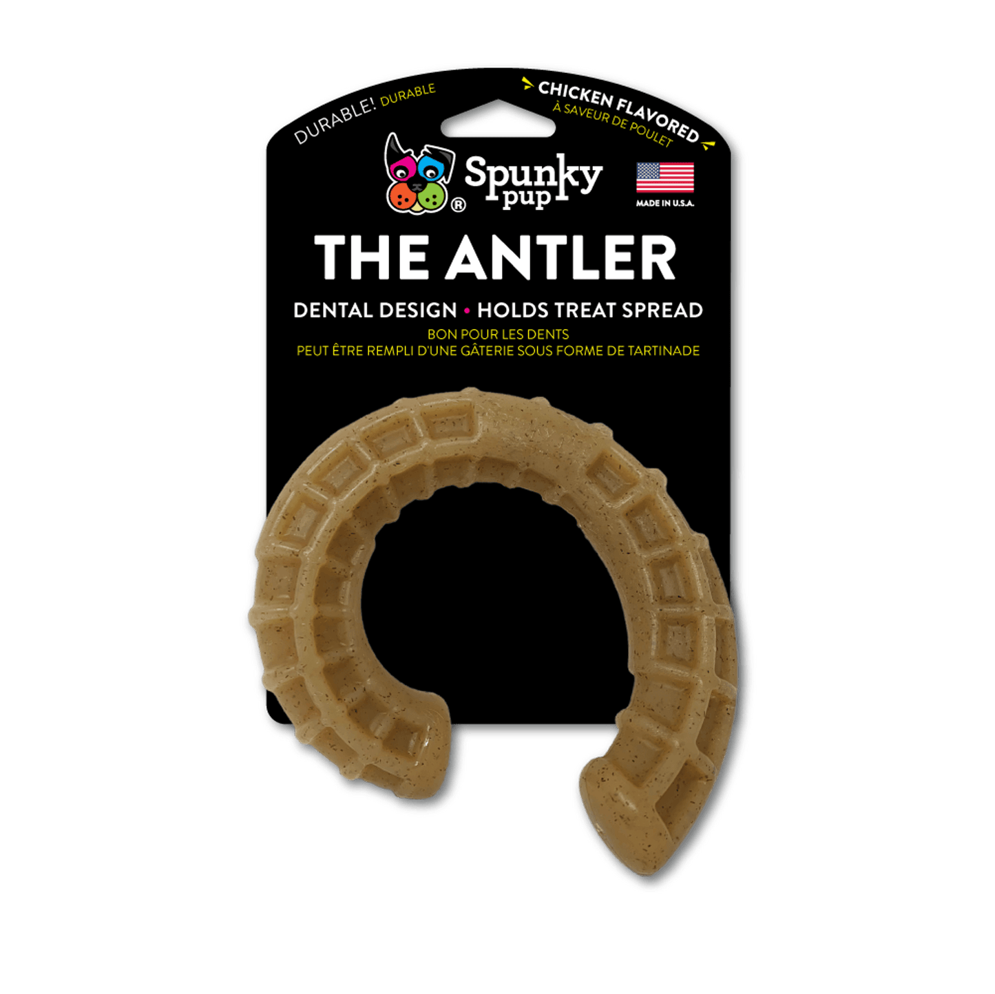 Spunky Pup Chicken Flavour Antler Chew Toy-3