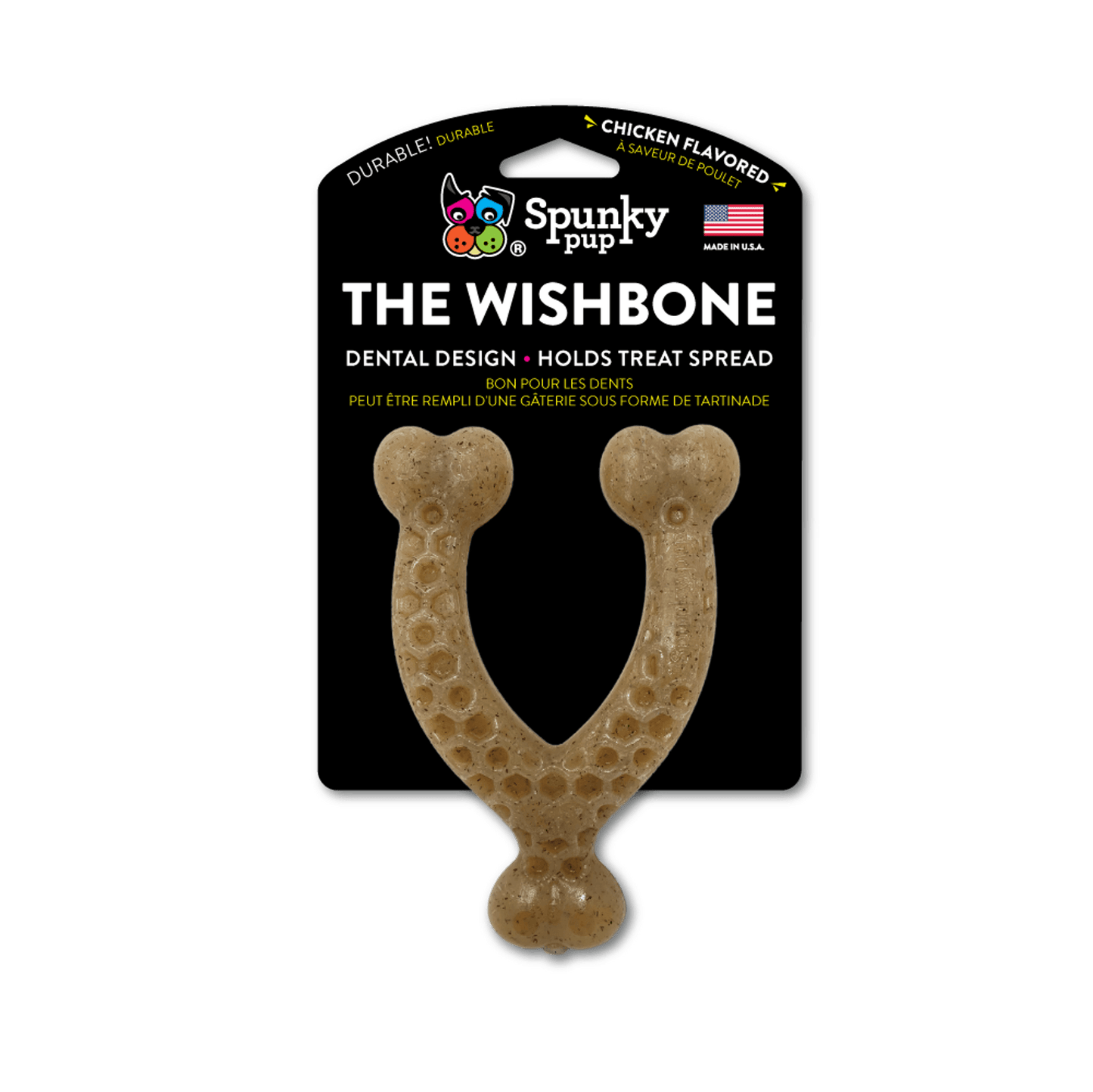 Spunky Pup Chicken-Flavour Durable Wishbone Chew Toy-4
