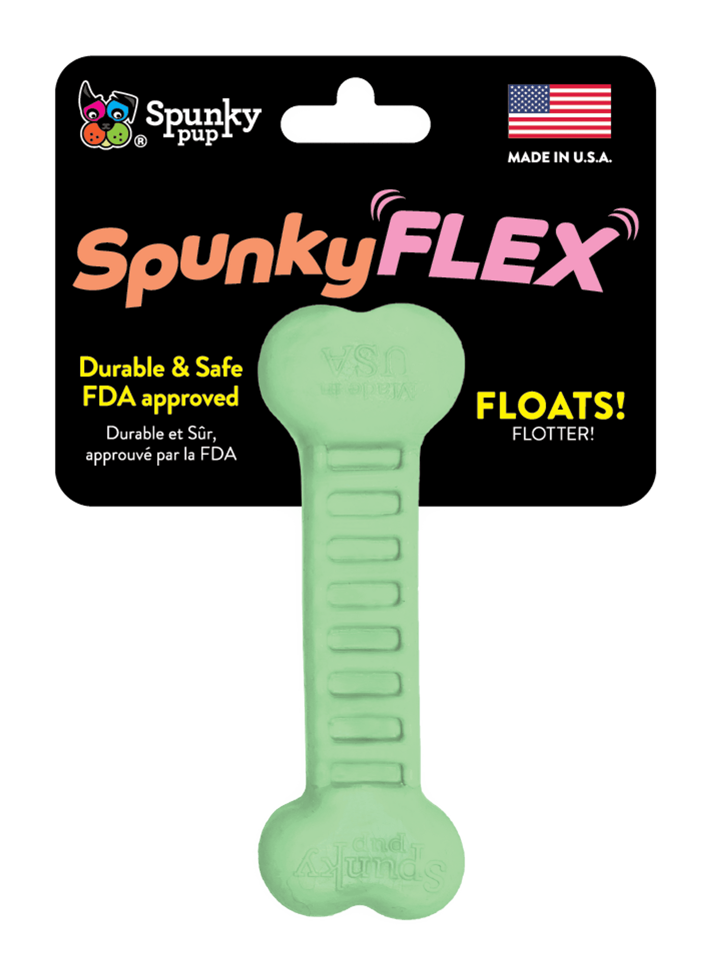 SpunkyFLEX Durable and Flexible Dog Bone Toy - Made in USA-2