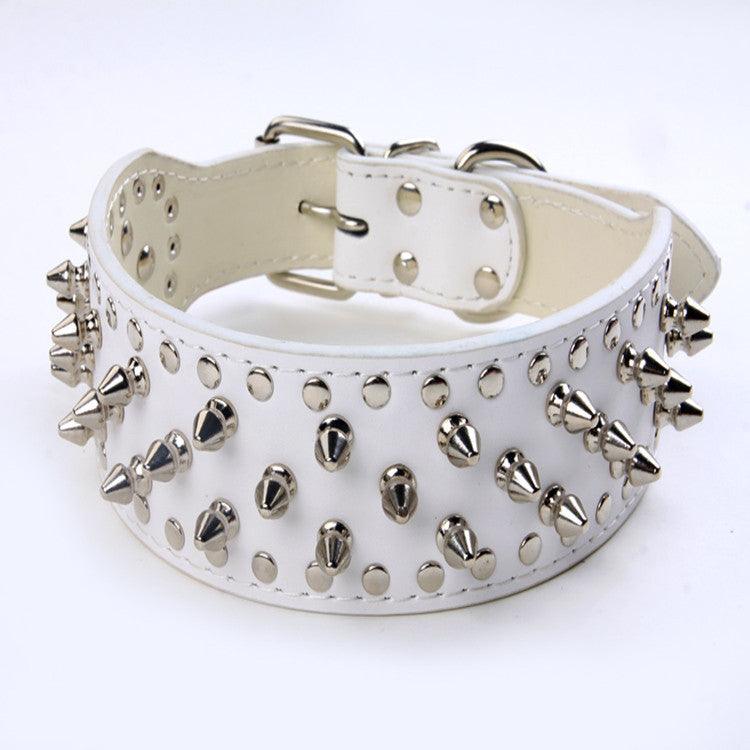 Rugged Rivet-Embellished Collar For Large Dogs-5