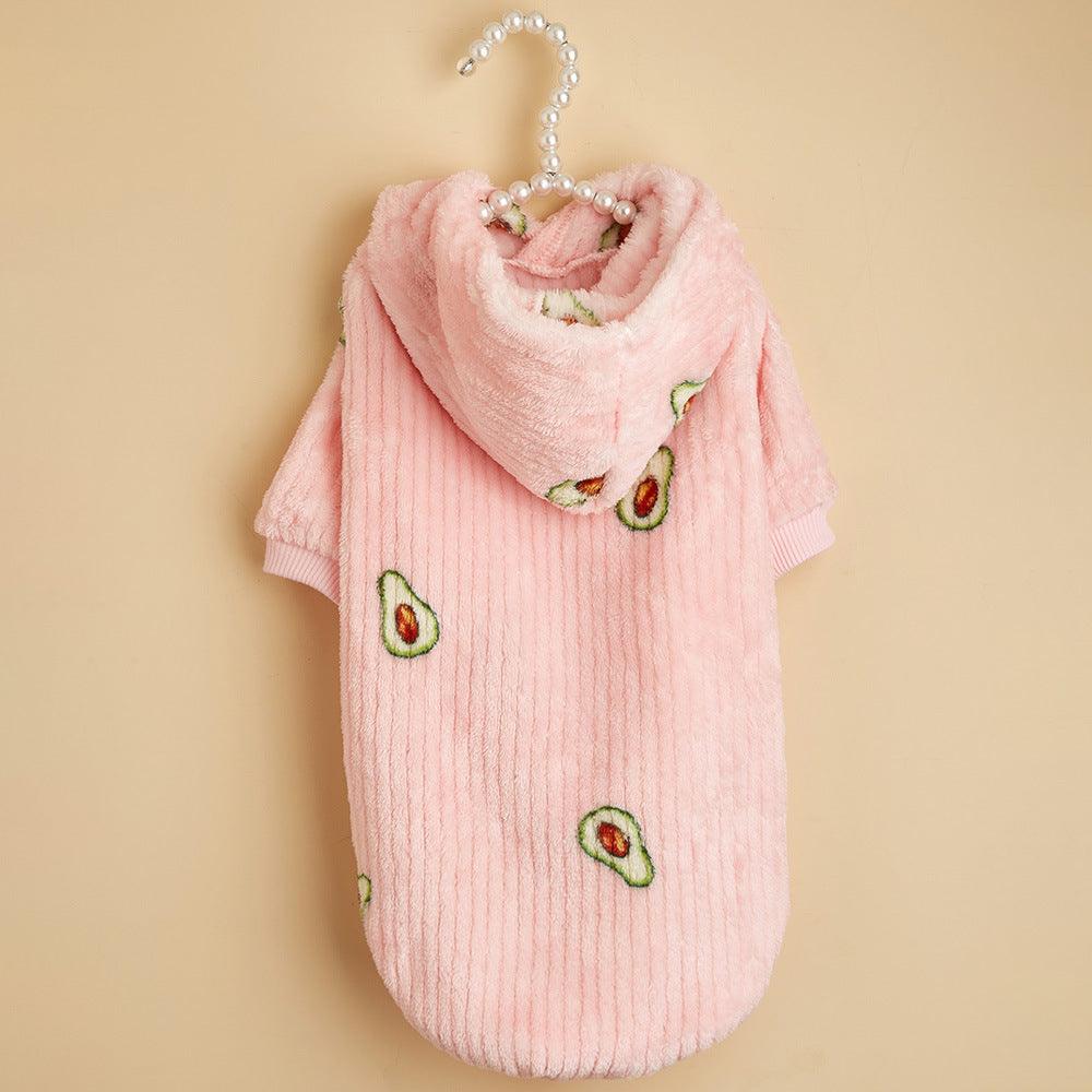 Fashionable Pet Avocado Print Hoodie For Cats And Dogs-3