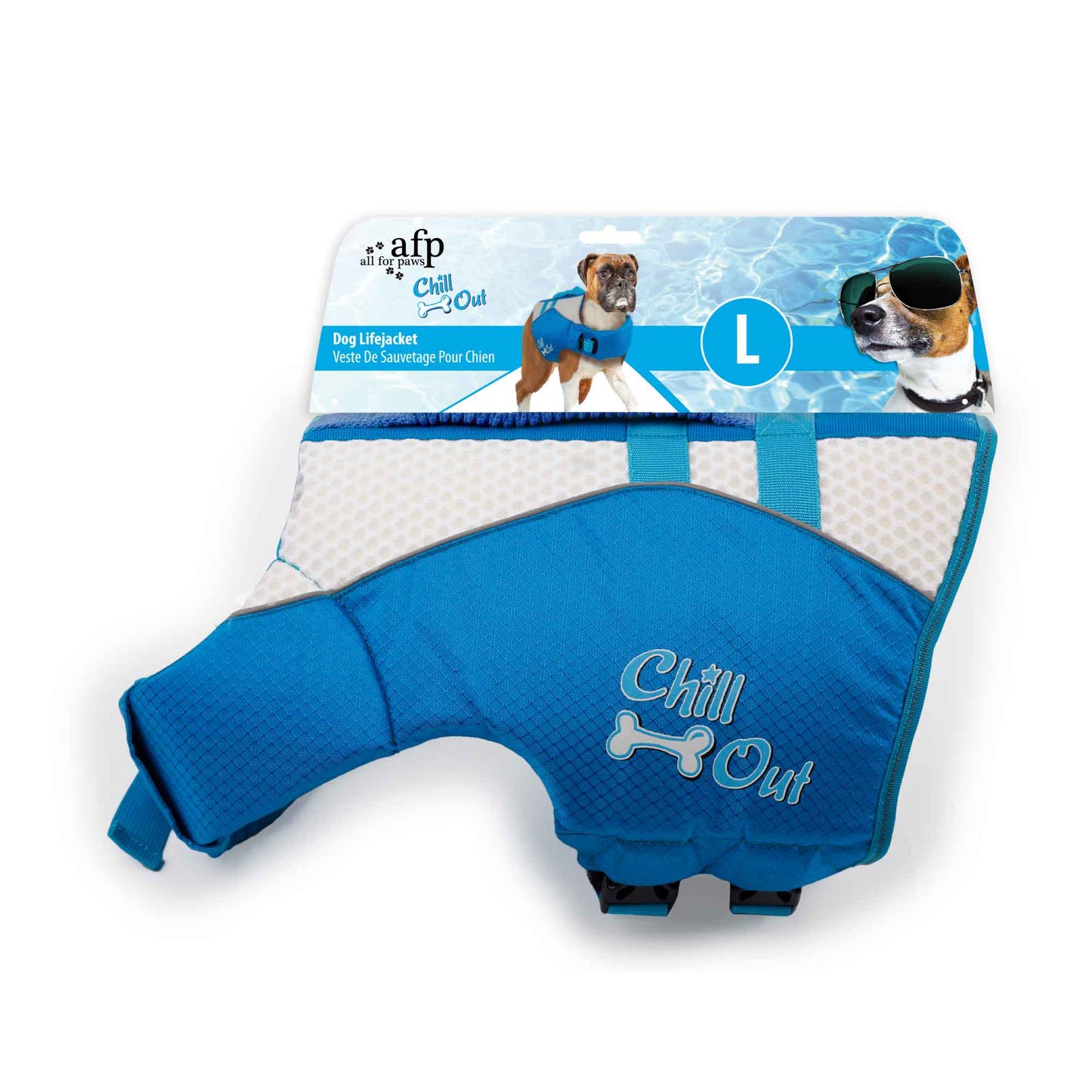 Dog Life Jacket - Puppy Swim Float Adjustable Safety Vest - All For Paws-7