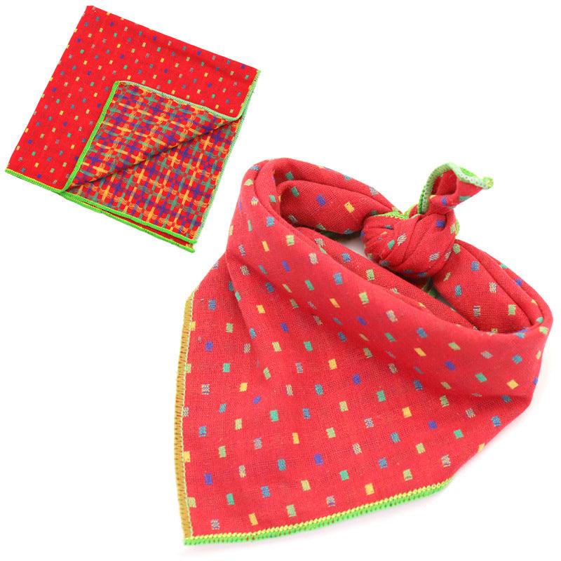 Fashionable Double Sided Cotton Pet Scarf-7