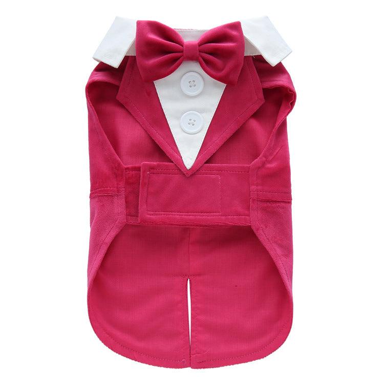 Elegant Canine Attire: Formal Dog Tuxedo Dress-9