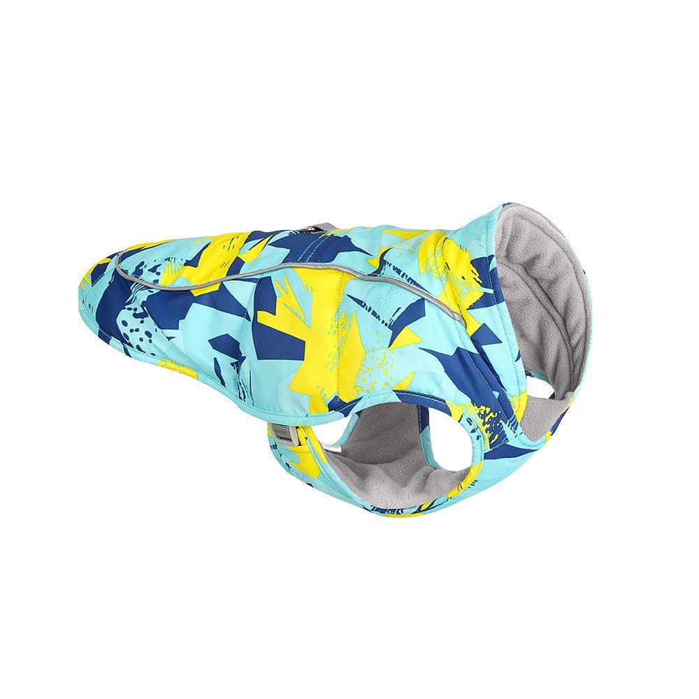 Reflective Waterproof Dog Jacket With Stylish Print Design-5