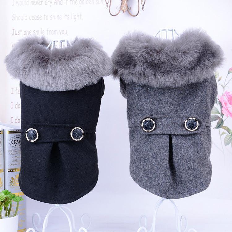 Bipedal Woolen Dog Coat - Cozy And Stylish Winter Wear For Your Pup-0