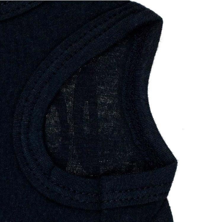 Black Printed Pink Letter Cotton Dog Vest-1
