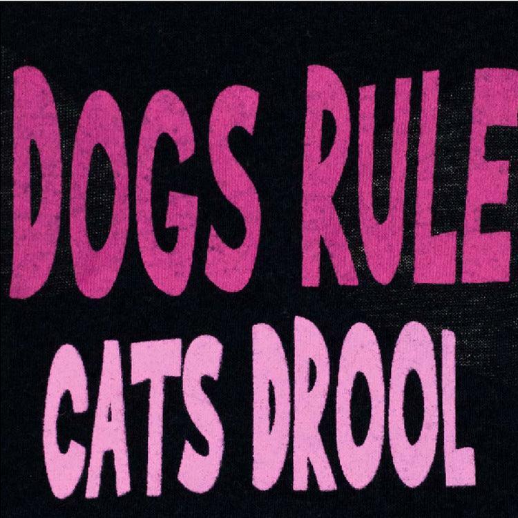 Black Printed Pink Letter Cotton Dog Vest-2