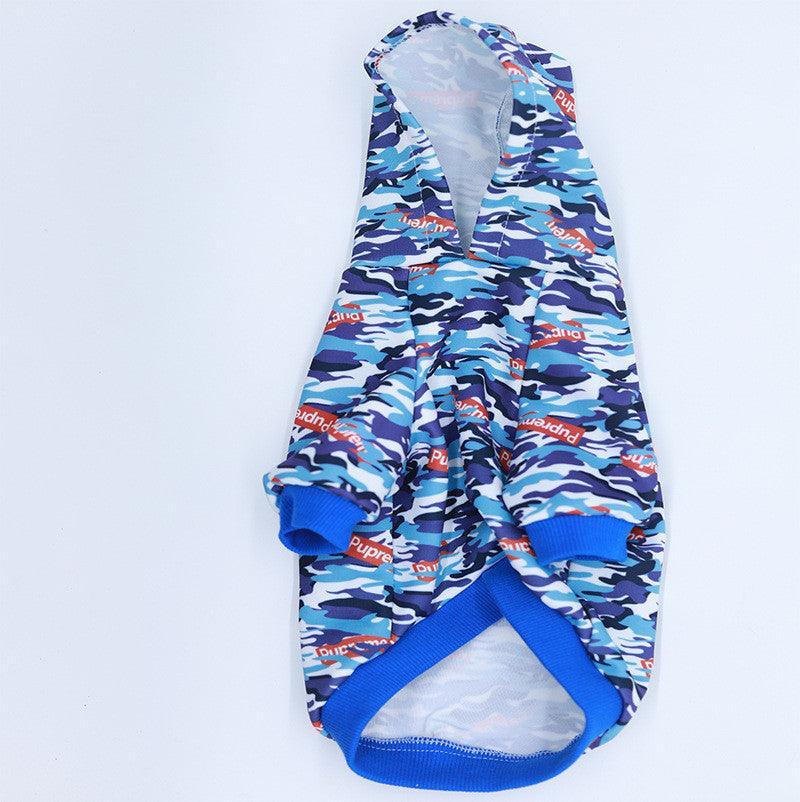 Camouflage Print Pet Hoodie: Stylish Two-Legged Pet Outfit-2