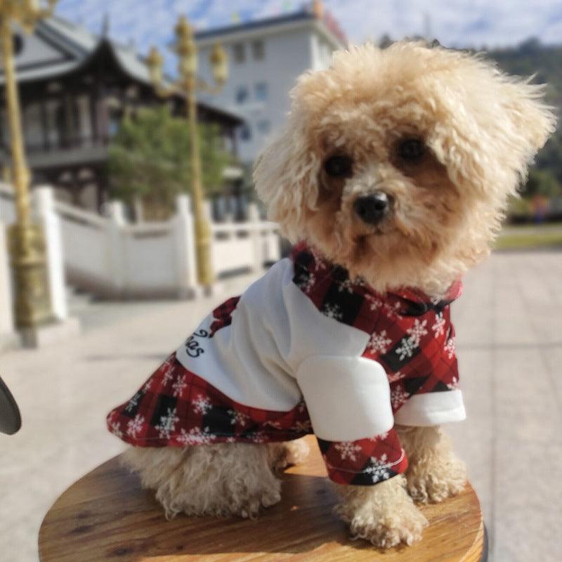 Festive Elk Print Christmas Dog Sweatshirt-4