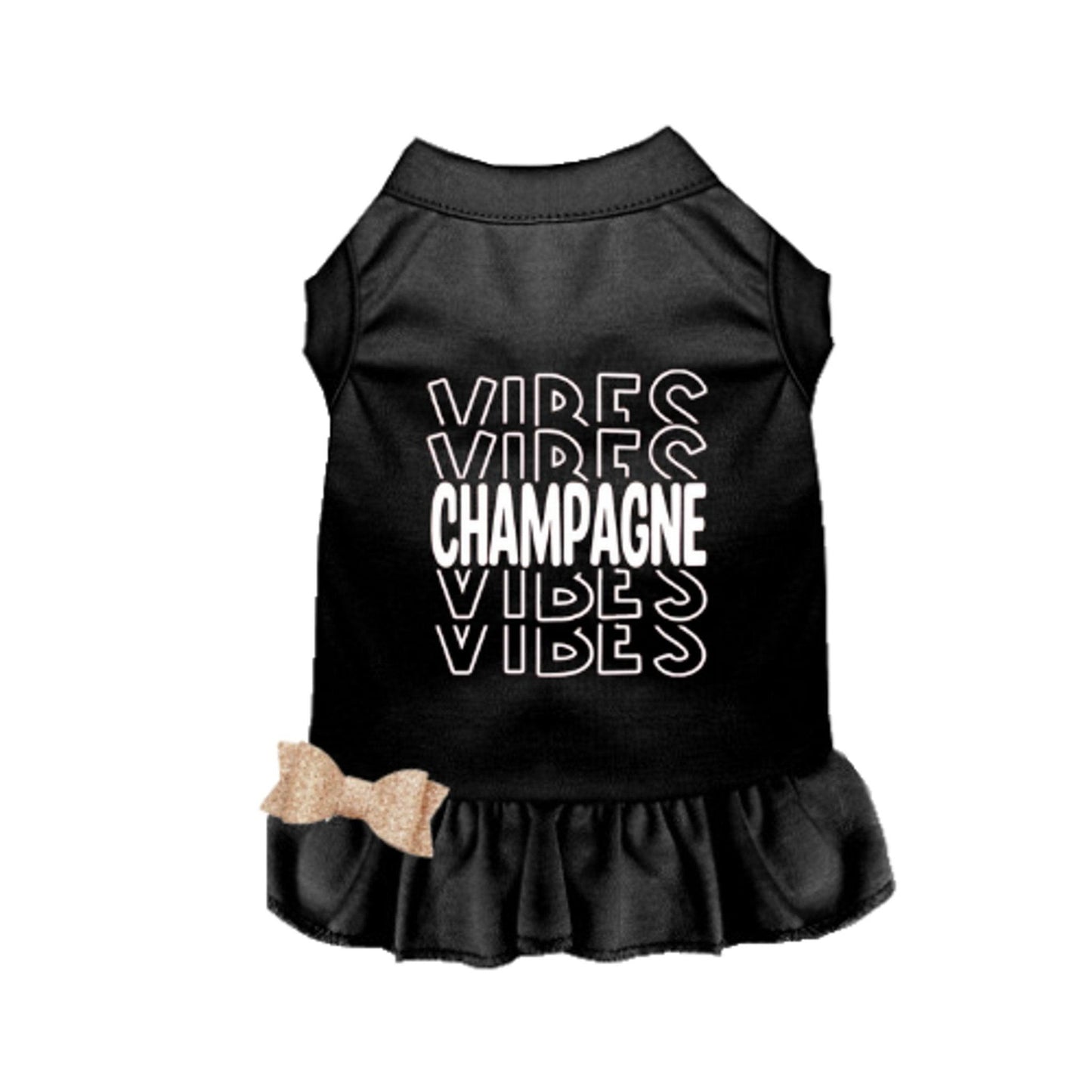 Champagne Vibes Ruffled Dress for Dogs-7
