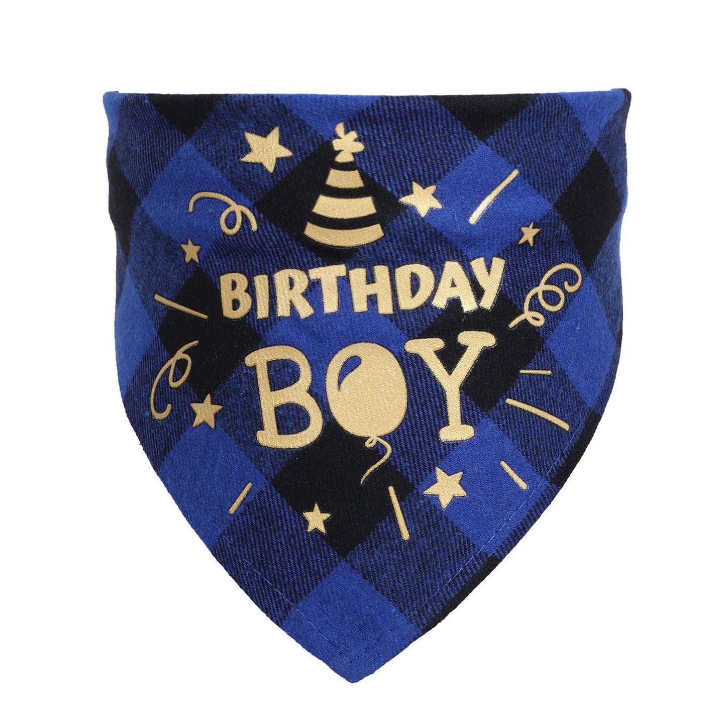 Checkered Cotton Pet Scarf - Stylish Birthday Party Accessory For Cats And Dogs-3