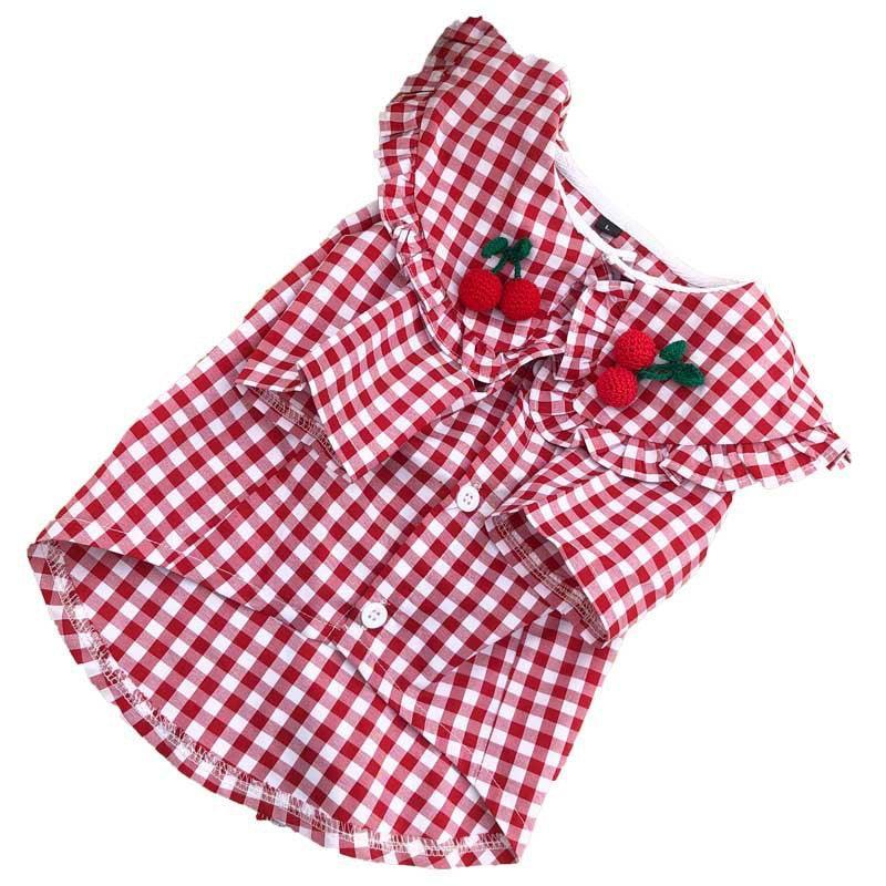 Checkered Summer Dog Shirt: Stylish And Breathable For Small Dogs-1