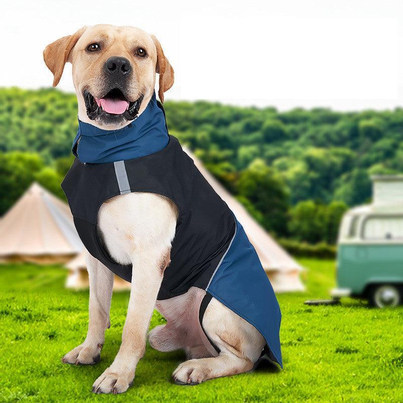 Colorblock Reflective Dog Raincoat - Waterproof Pet Jacket-0