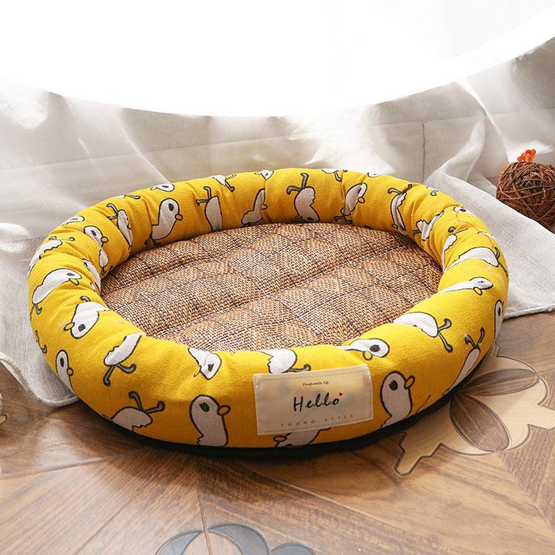 Cool Round Pet Nest: The Ultimate Summer Retreat For Cats And Dogs-3