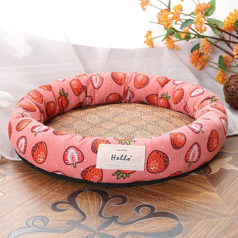 Cool Round Pet Nest: The Ultimate Summer Retreat For Cats And Dogs-1