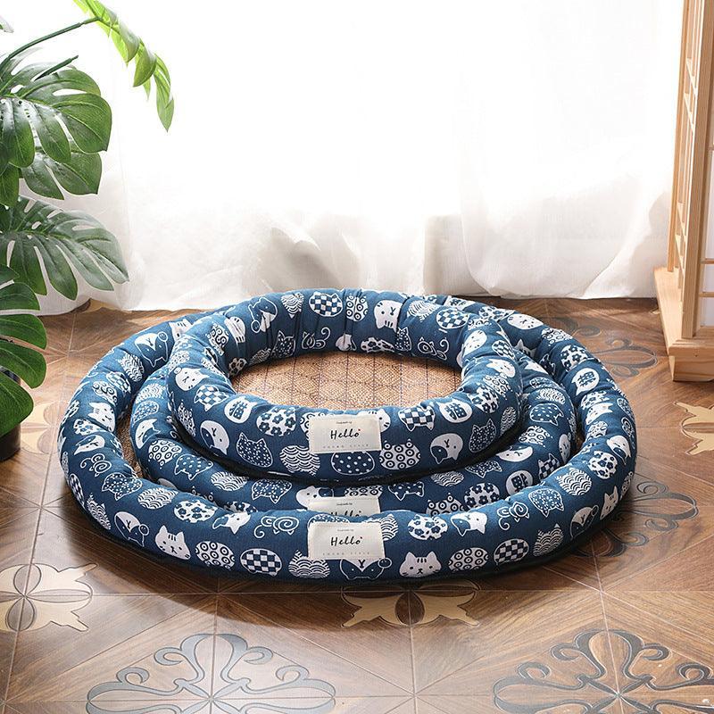 Cool Round Pet Nest: The Ultimate Summer Retreat For Cats And Dogs-0