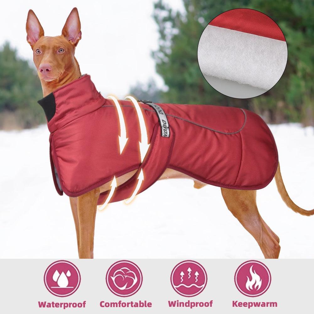 Cozy Canine Cloak: Stylish And Warm Pet Winter Wear With Reflective Safety-1