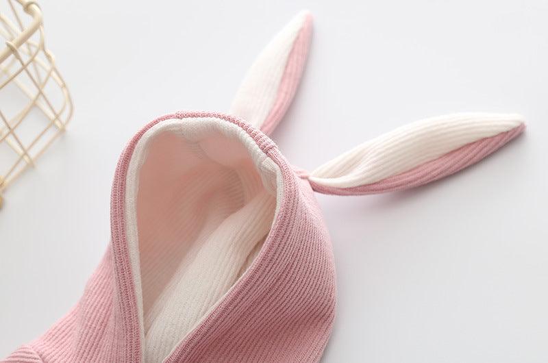 Cozy Canine Knitted Sweater With Bunny Ears-3