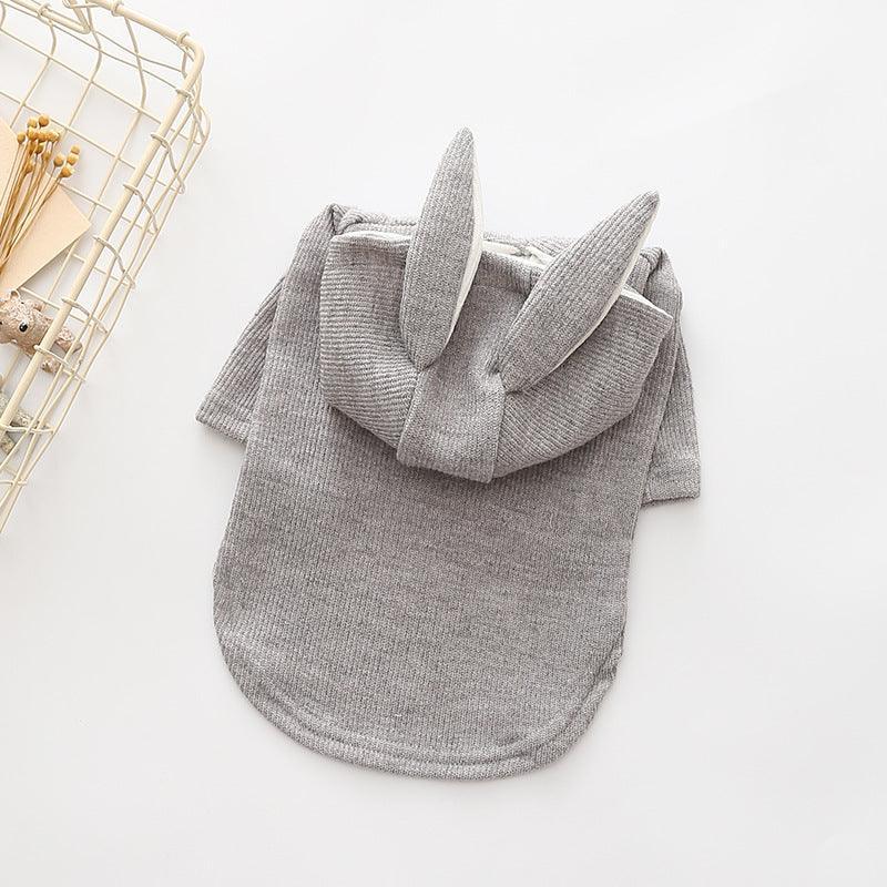 Cozy Canine Knitted Sweater With Bunny Ears-5