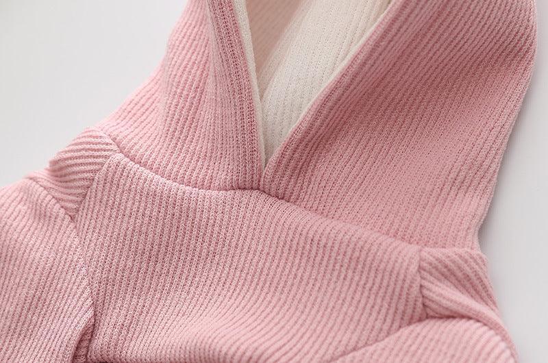 Cozy Canine Knitted Sweater With Bunny Ears-1