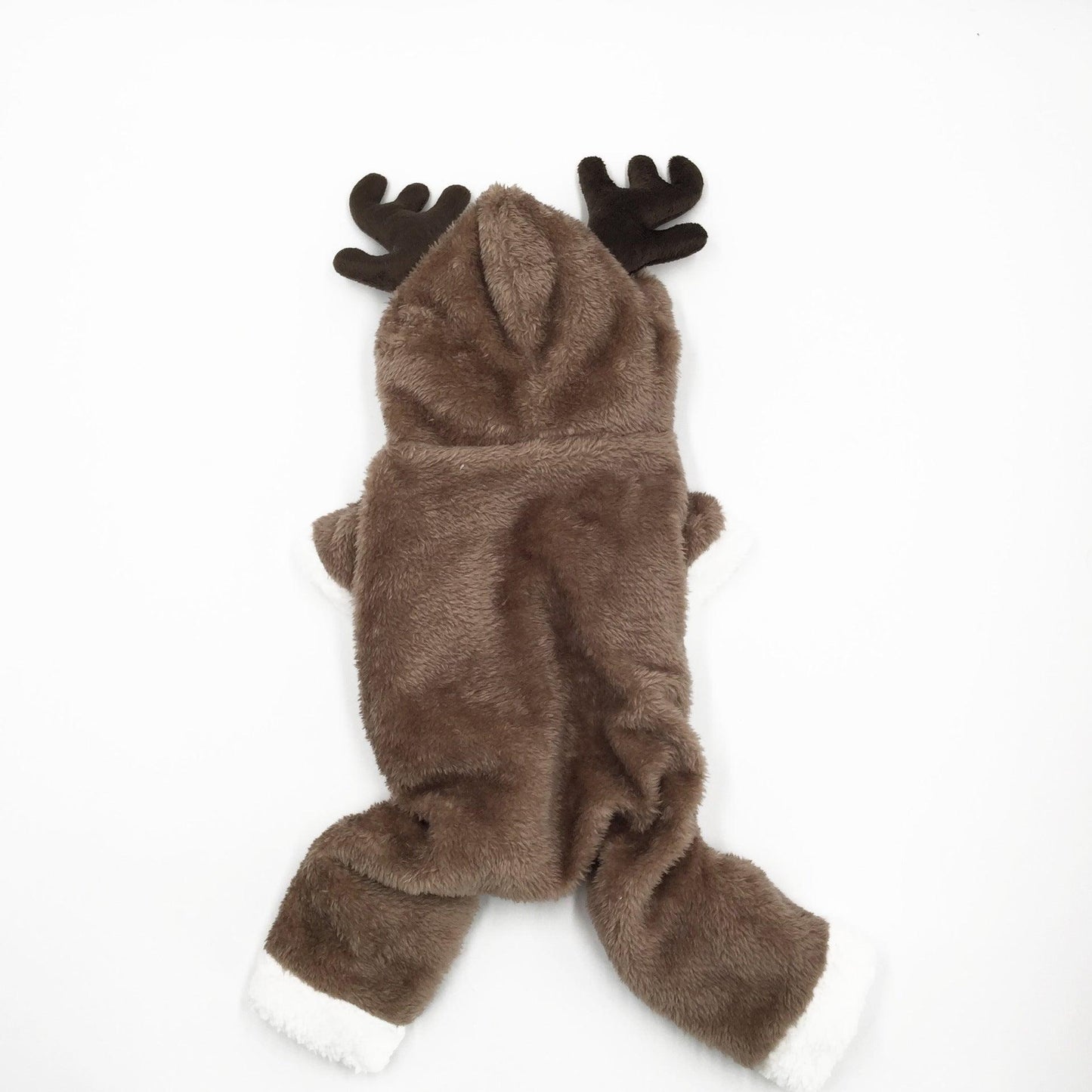 Cozy Coral Fleece Elk Christmas Dog Clothes-4