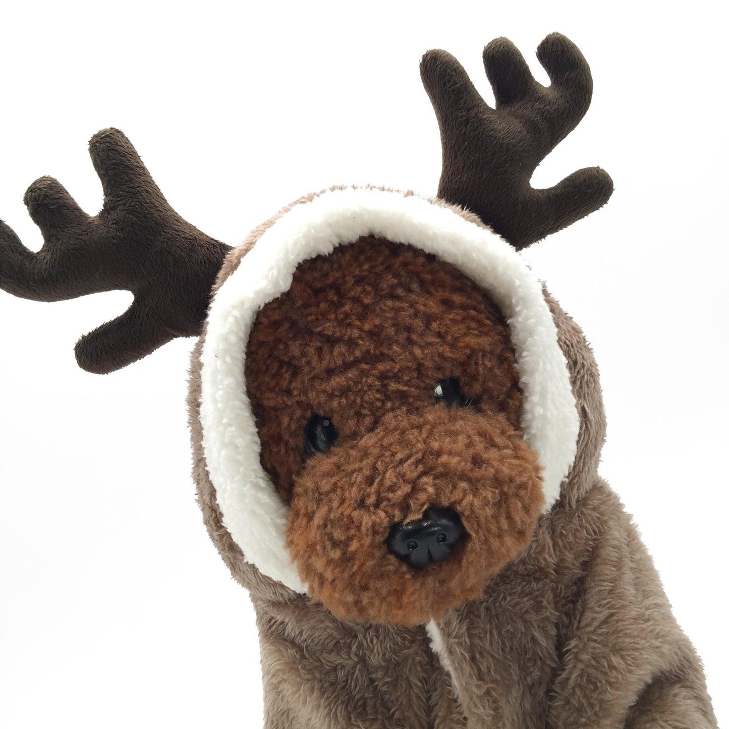 Cozy Coral Fleece Elk Christmas Dog Clothes-1