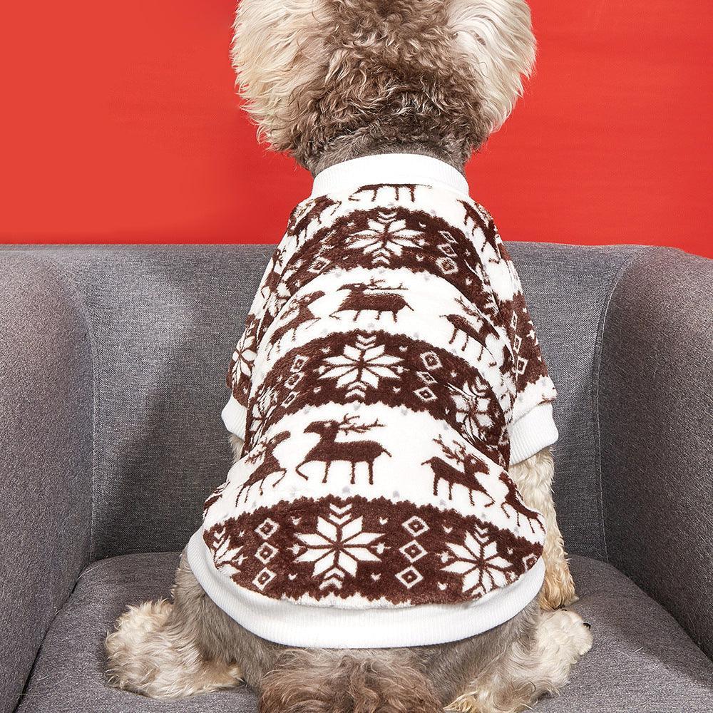 Cozy Festive Pet Sweater: Plush And Stylish Christmas T-Shirt-4