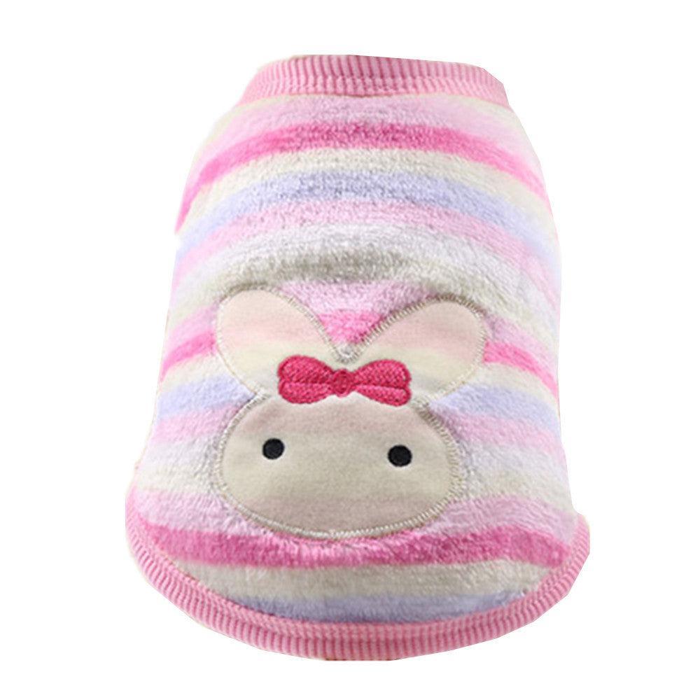 Cozy Flannel Teacup Small Milk Dog Cat Vest - Stylish And Warm Pet Apparel-6