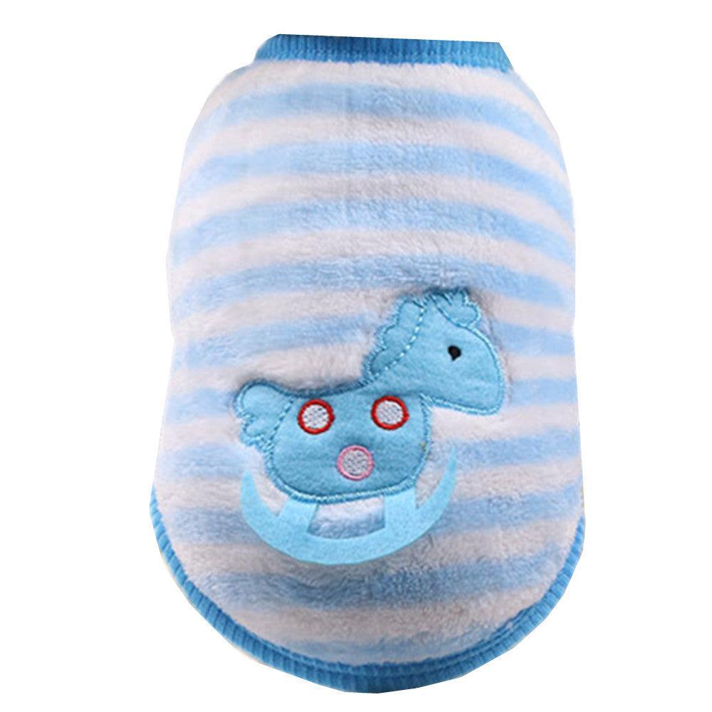 Cozy Flannel Teacup Small Milk Dog Cat Vest - Stylish And Warm Pet Apparel-5