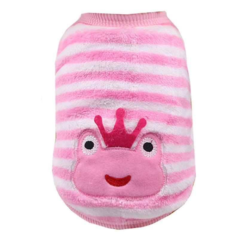Cozy Flannel Teacup Small Milk Dog Cat Vest - Stylish And Warm Pet Apparel-3