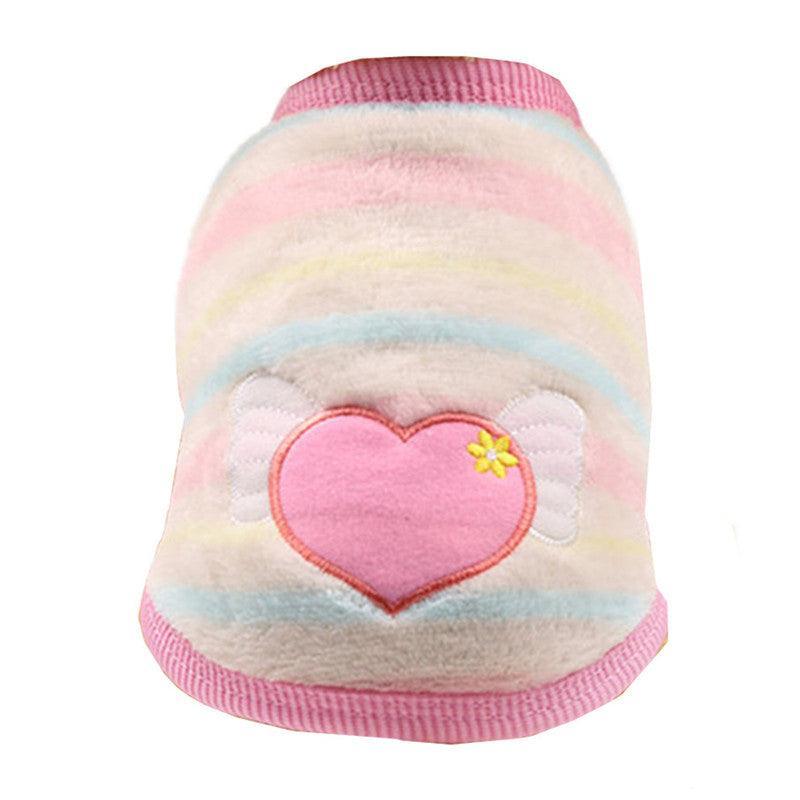 Cozy Flannel Teacup Small Milk Dog Cat Vest - Stylish And Warm Pet Apparel-1