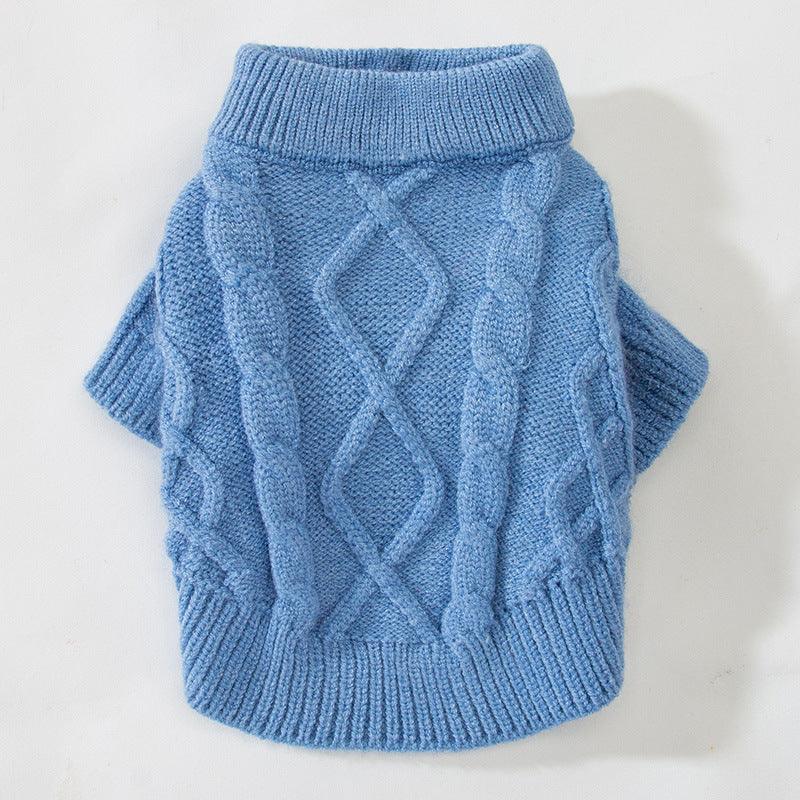 Cozy Knitted Ribbed Pet Sweater For Small Dogs And Cats-4