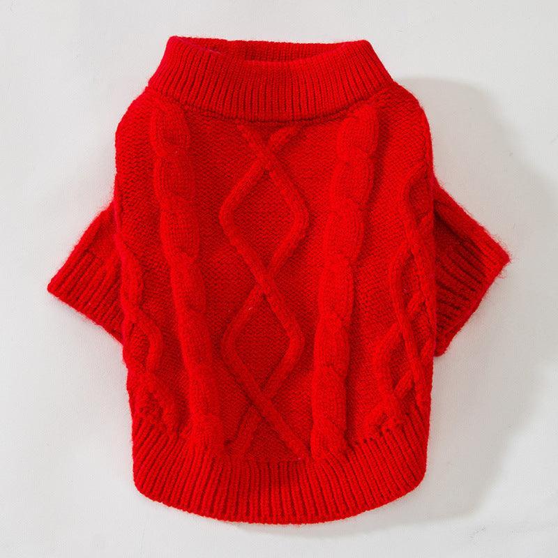 Cozy Knitted Ribbed Pet Sweater For Small Dogs And Cats-2