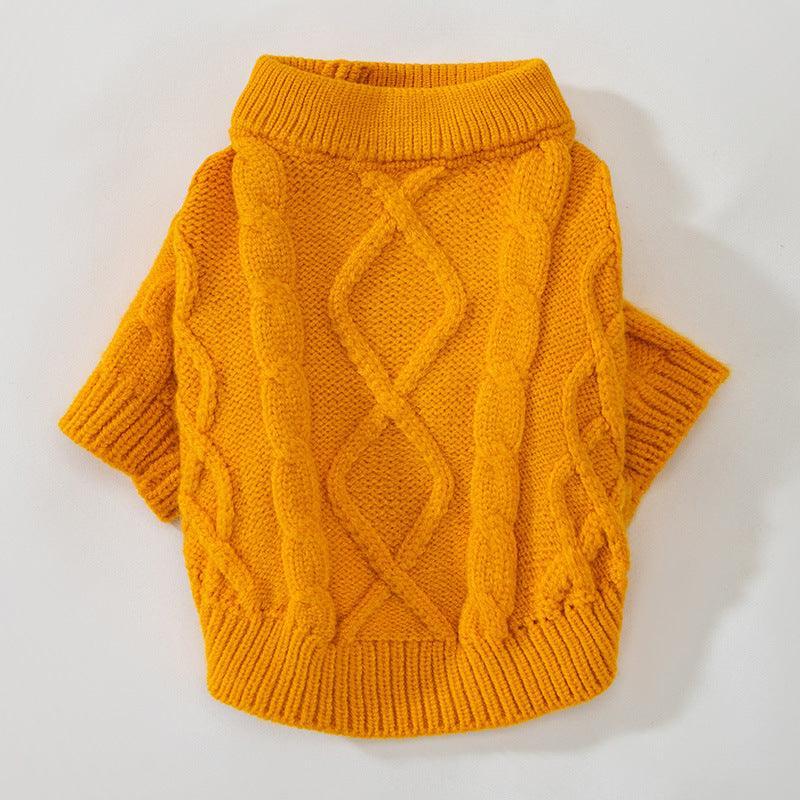 Cozy Knitted Ribbed Pet Sweater For Small Dogs And Cats-1