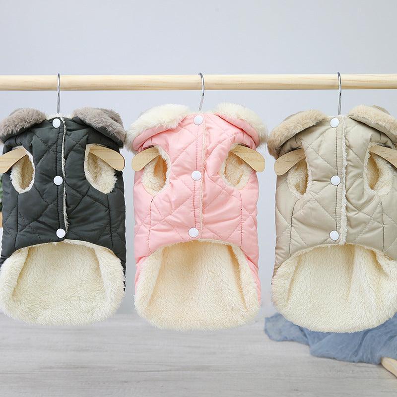 Cozy Quilted Pomeranian Pet Jacket-2