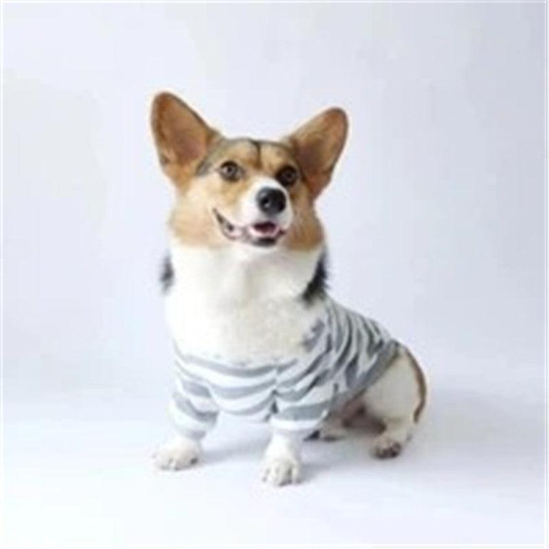 Cozy Striped Cotton Pet Sweater-3