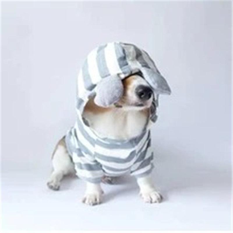 Cozy Striped Cotton Pet Sweater-2