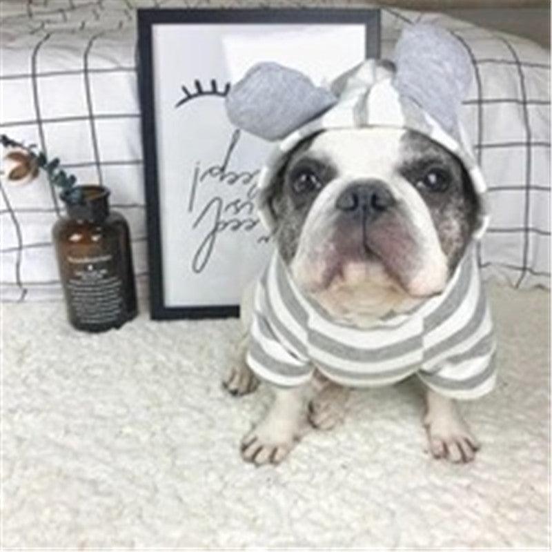 Cozy Striped Cotton Pet Sweater-5