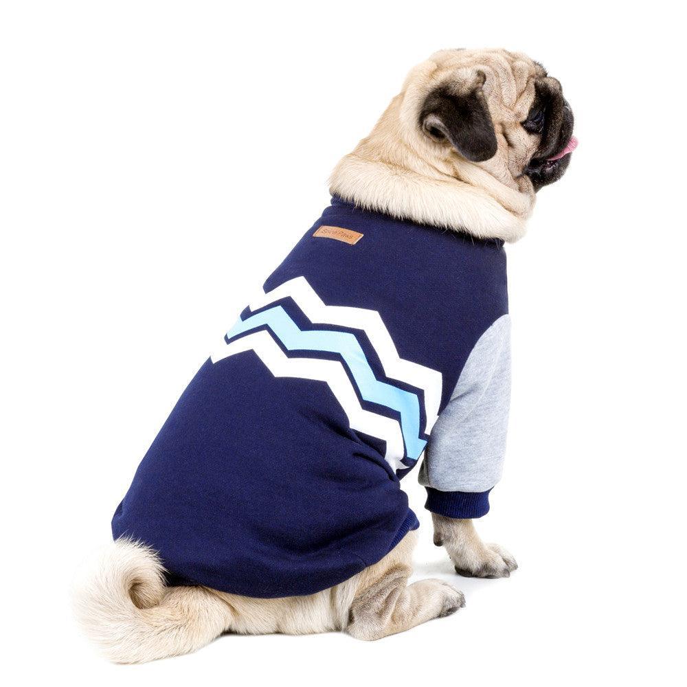 Cozy Striped Hooded Dog Sweater-0