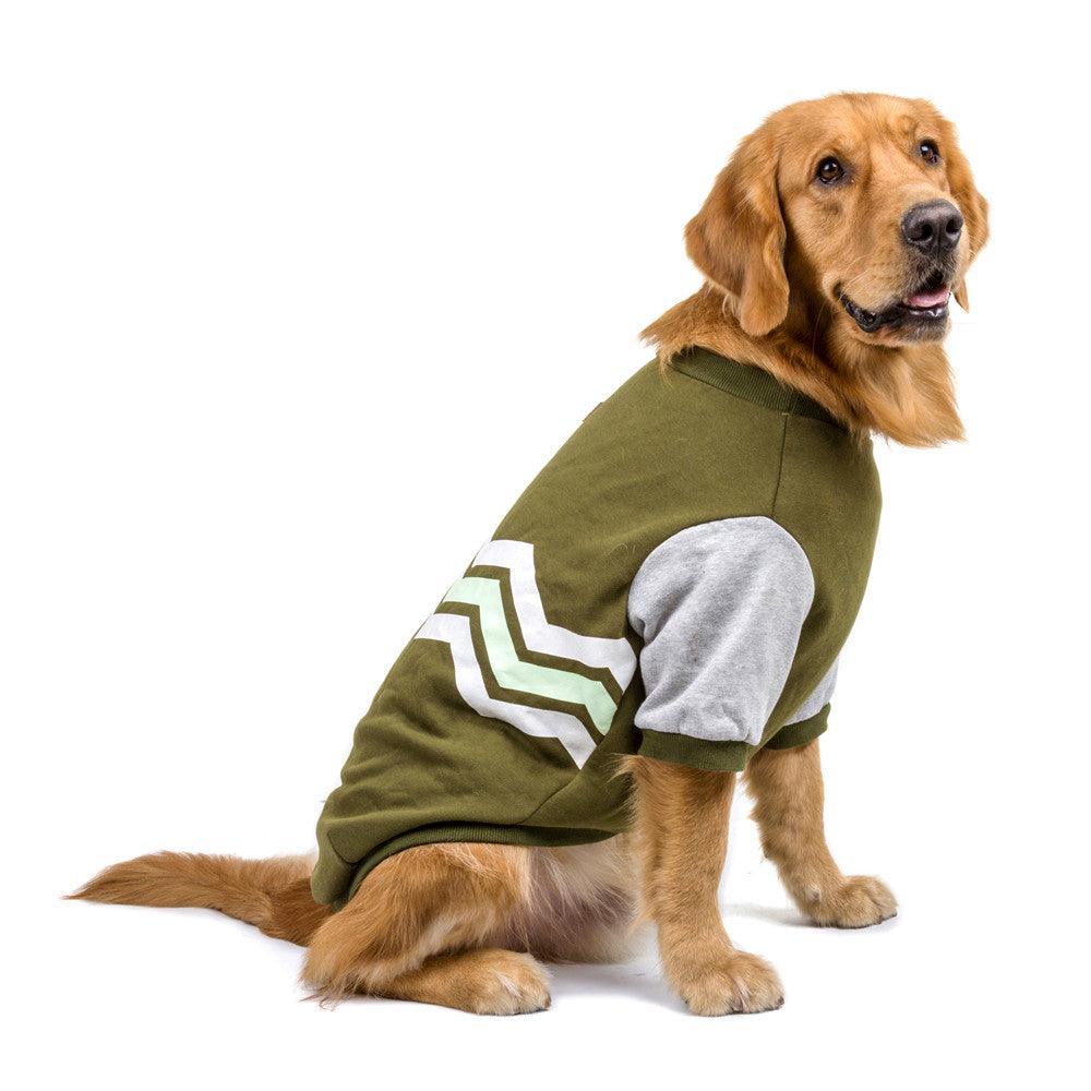 Cozy Striped Hooded Dog Sweater-1