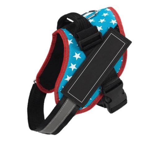Customizable Multilingual Pet Harness With Id Patch - Personalize Your Pup's Safety And Style-1