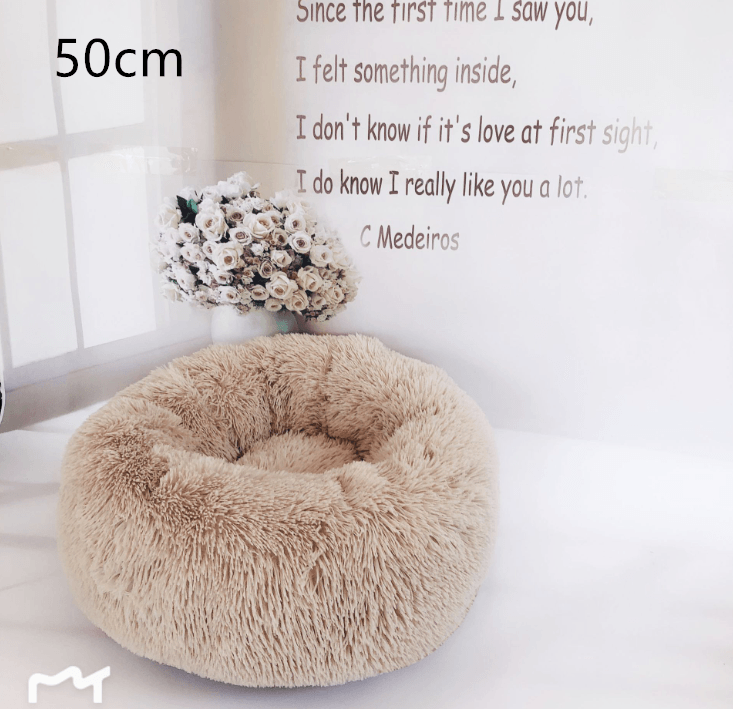 Cozy Haven: Luxurious Round Pet Bed For Winter Comfort-21