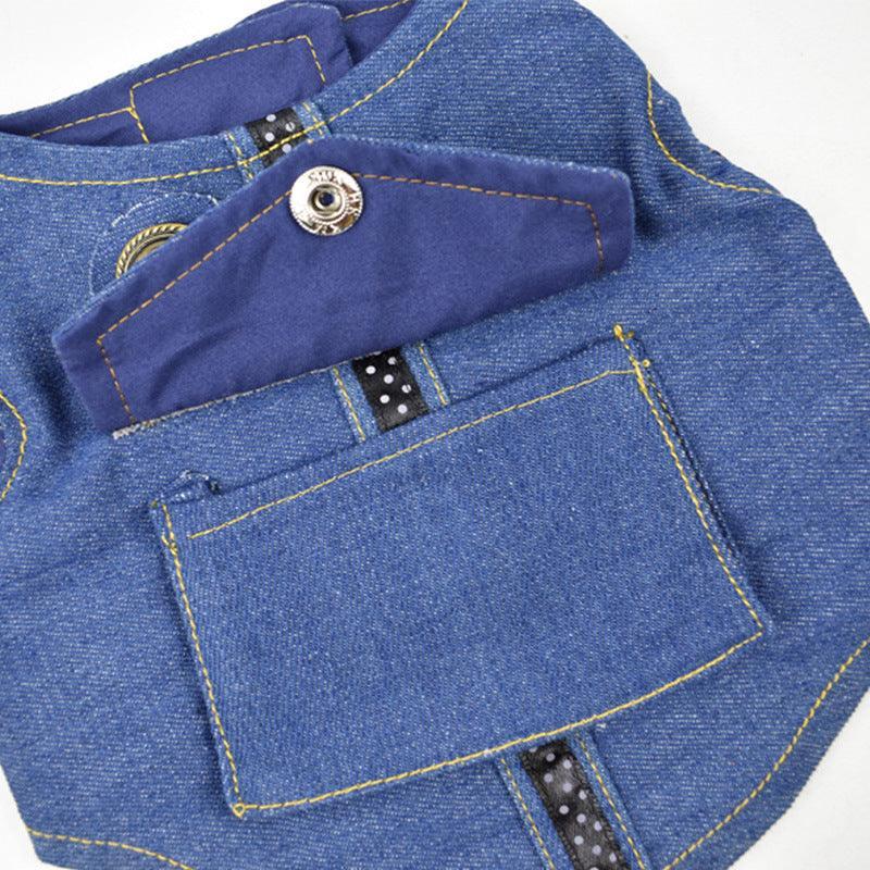 Denim Starry Sky Pet Vest Harness-1