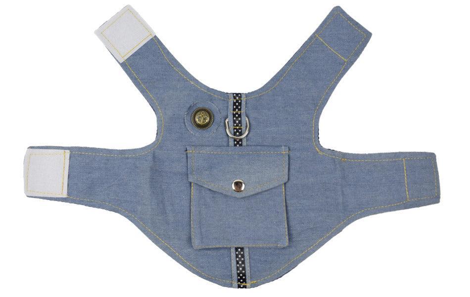 Denim Starry Sky Pet Vest Harness-4