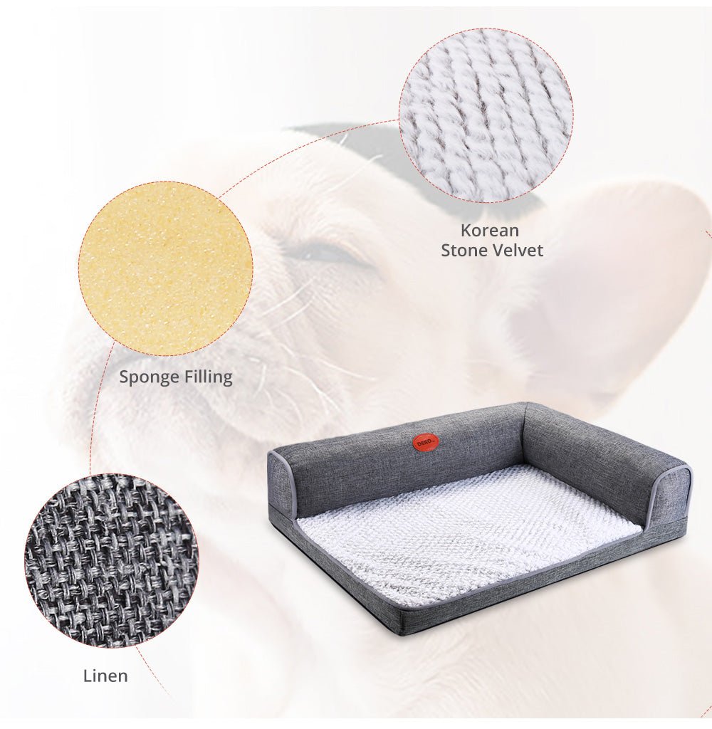 Dog Bed Soft Waterproof Cushion Sofa Cat House Warm Bed Puppy L Type Puppy Sleeping Hondenmand Mat Dog Supplies-3
