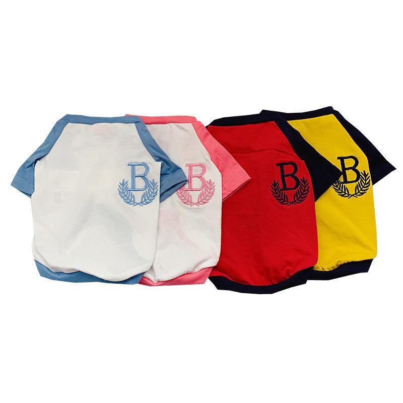 Double Yarn Stretch Dog Clothing Short Sleeve Parent-Child Set-2