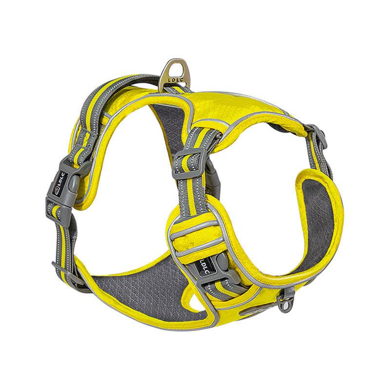 Explosive Red Adventure Dog Harness - Ultimate Safety And Comfort For Large Dogs-0